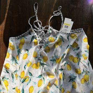 Jessica Simpson lemon swimsuit cover up